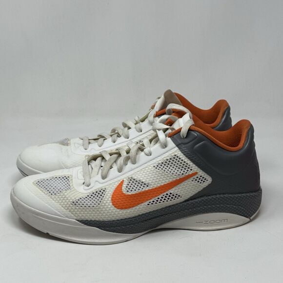Nike Zoom Hyperfuse Low 2010 Sneakers Mens 13 Gray White Orange Shoes 429614-103 - Picture 2 of 16
